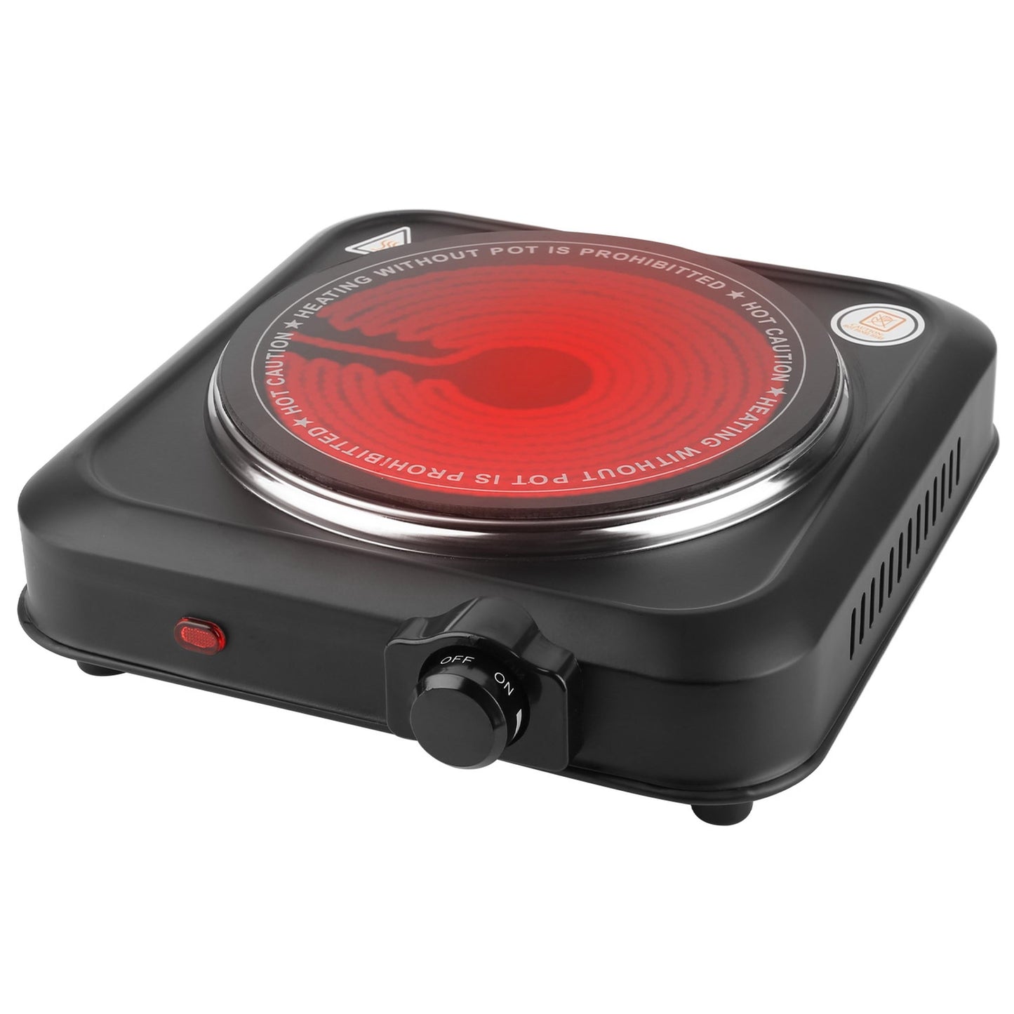 1200W Electric Infrared Single Burner Hot Plate w/ 7.5� Glass Cooktop