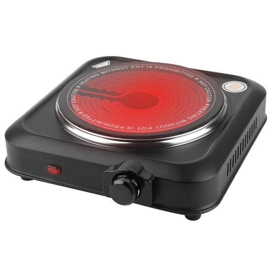 1200W Electric Infrared Single Burner Hot Plate w/ 7.5� Glass Cooktop