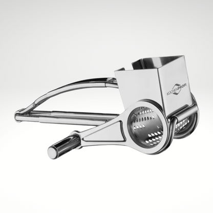 Stainless Steel Single Drum Rotary Cheese, Chocolate, and Nuts Grater