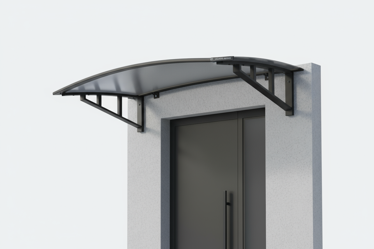 Protection, Porch Canopy for Outdoor, Weather-Resistant Polycarbonate Cover, 47.2"x39.4", Black