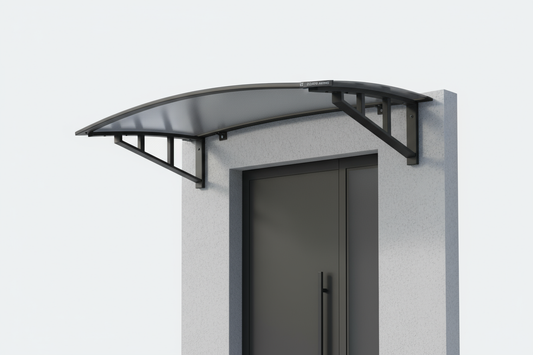 Protection, Porch Canopy for Outdoor, Weather-Resistant Polycarbonate Cover, 47.2"x39.4", Black